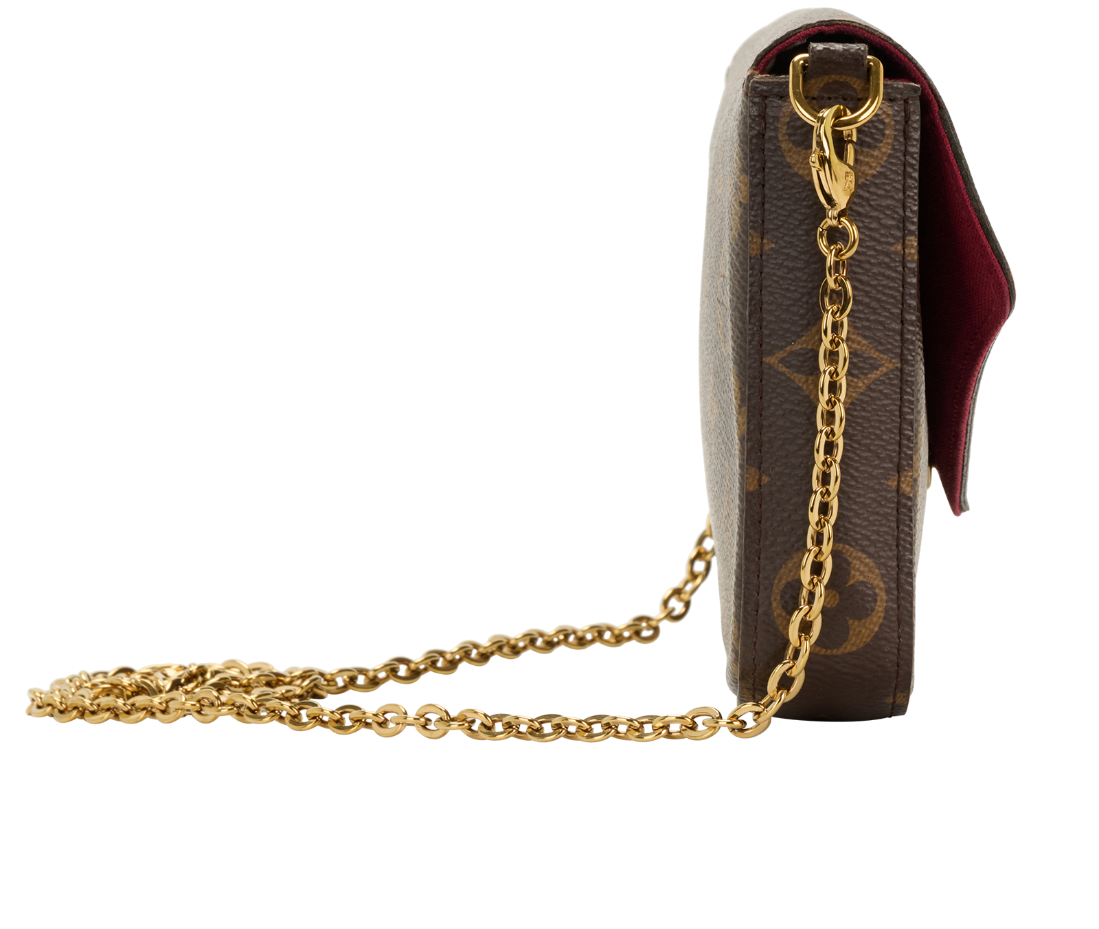 Felicie Pochette, &pound;695, Handbags, Brown, Canvas, Side view